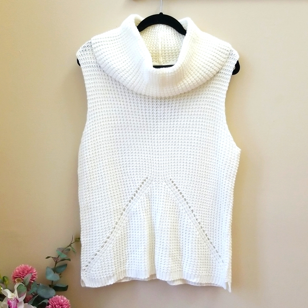 Ashley Stewart Sleeveless Cowl Neck Sweater